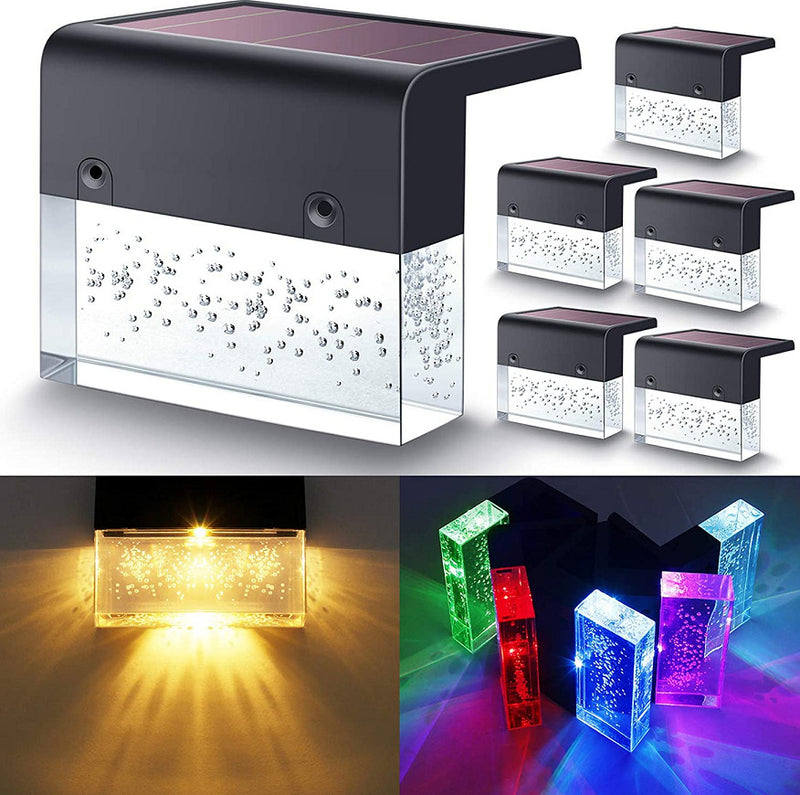 Load image into Gallery viewer, Waterproof New RGB LED Solar Light Step Fence Light
