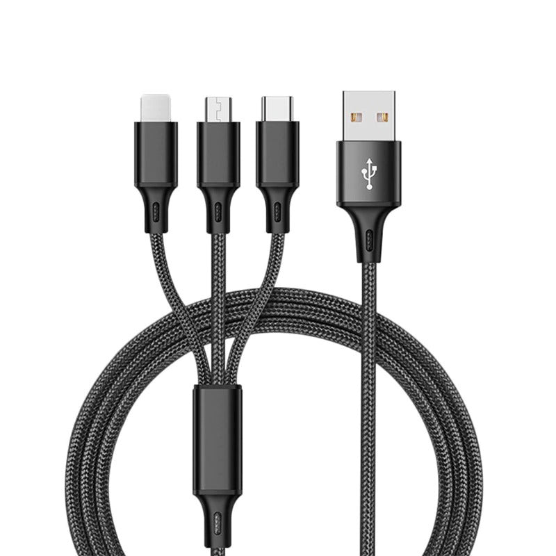 Load image into Gallery viewer, 3 In 1 USB Cable For &#39;IPhone XS Max XR X 8 7 Charging Charger Micro USB Cable For Android USB TypeC Mobile Phone Cables
