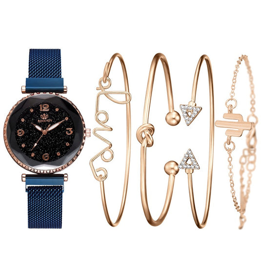 Fashion women's quartz watch bracelet bracelet set