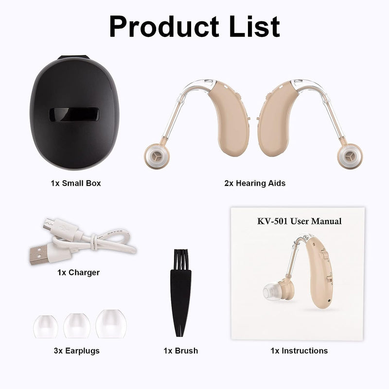 Load image into Gallery viewer, Hearing Aids For Seniors Rechargeable With Noise Canceling, Hearing Amplifier For Adults, Sound Amplifier For Hearing Loss - In Ear - With Volume Control

