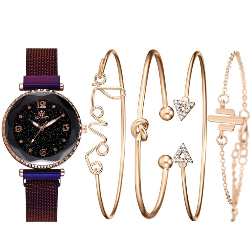 Load image into Gallery viewer, Fashion women&#39;s quartz watch bracelet bracelet set

