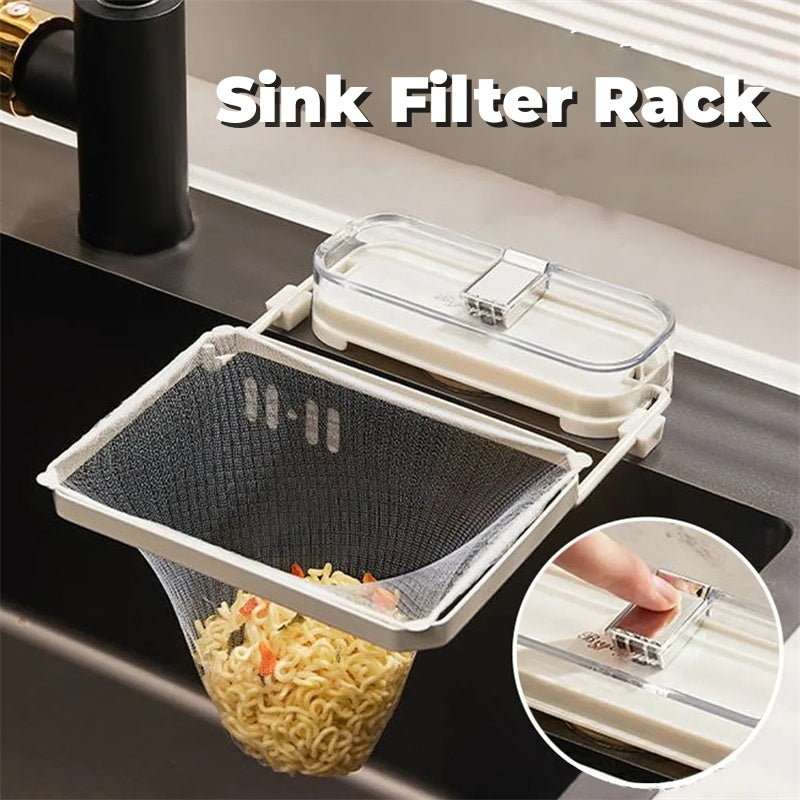 Load image into Gallery viewer, Kitchen Sink Filter Rack Suction Cup Disposable Leftover Leftovers Filter Pocket Kitchen Garbage Drain Rack Sink Strainer Kitchen Gadgets
